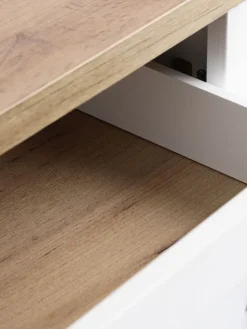 MARKSKELCommode 4 tiroirs MARKSKEL blanc/coloris chêne naturel-JYSK Sale