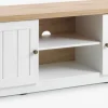 MARKSKELMeuble TV MARKSKEL 2 portes coloris blanc/chêne naturel-JYSK Discount