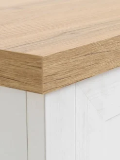 MARKSKELMeuble TV MARKSKEL 2 portes coloris blanc/chêne naturel-JYSK Discount