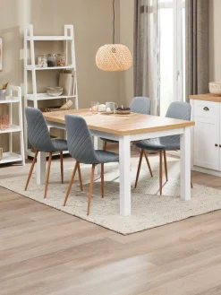 MARKSKELTable MARKSKEL 90x150/193 blanc/coloris chêne naturel-JYSK Best