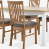 MARSKEL + HAGEMARKSKEL L150/193 table blanc/chêne + 4 HAGE chaises g./ch.-JYSK Online