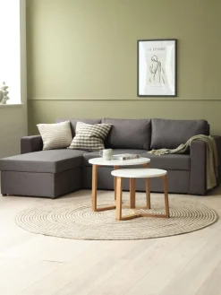 MARSLEVCanapé convertible avec méridienne MARSLEV tissu-JYSK