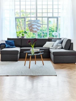 MARSLEVCanapé d'angle convertible MARSLEV gris foncé-JYSK