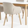 MARSTRAND + ADSLEVMARSTRAND L200/280 table blanc + 4 ADSLEV chaises beige-JYSK Hot