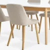 MARSTRAND + ADSLEVMARSTRAND L200/280 table blanc + 4 ADSLEV chaises ss accou.-JYSK Online