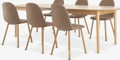 MARSTRAND + EJSTRUPMARSTRAND L200/280 table col. chêne +4 EJSTRUP chaises sable-JYSK Discount