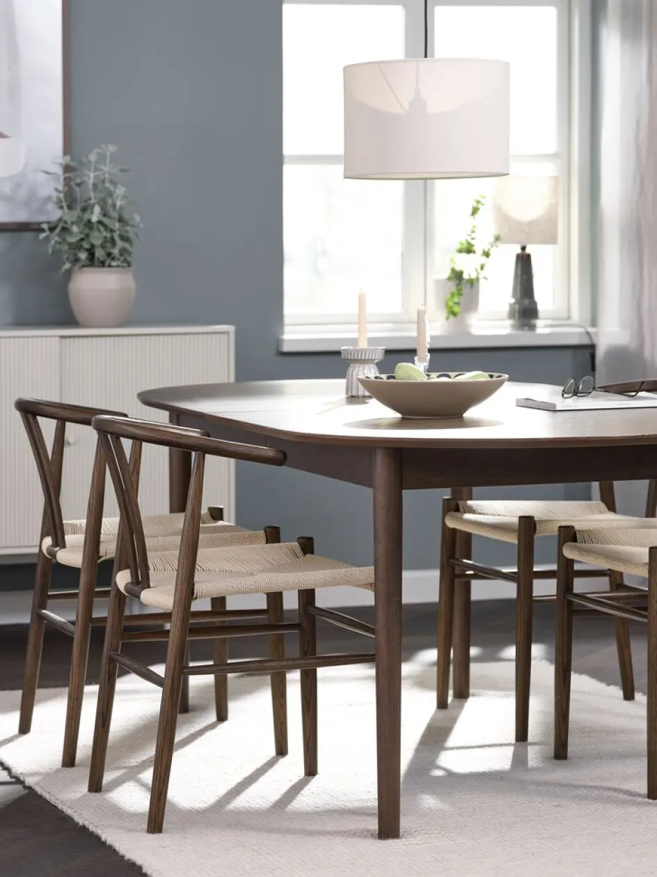 MARSTRAND + GUDERUPMARSTRAND L200/280 table coloris chêne + 4 GUDERUP chaises-JYSK Discount