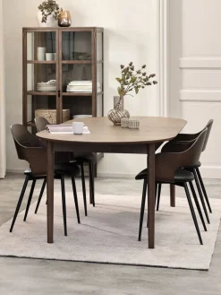 MARSTRAND + HVIDOVREMARSTRAND L200/280 table chêne f. + 4 HVIDOVRE chaises ch. f-JYSK New