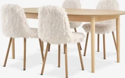 MARSTRAND + JONSTRUPMARSTRAND L200/280 table colo.ch. + 4 JONSTRUP chaises teddy-JYSK Sale
