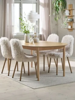 MARSTRAND + JONSTRUPMARSTRAND L200/280 table colo.ch. + 4 JONSTRUP chaises teddy-JYSK Sale