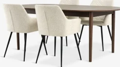 MARSTRAND + PURHUSMARSTRAND L200/280 table ch. f. + 4 PURHUS blanc cassé-JYSK Hot