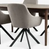 MARSTRAND + ROSTRUPMARSTRAND L200/280 table ch. f. + 4 ROSTRUP chaises sable-JYSK Outlet