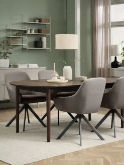 MARSTRAND + ROSTRUPMARSTRAND L200/280 table ch. f. + 4 ROSTRUP chaises sable-JYSK Outlet