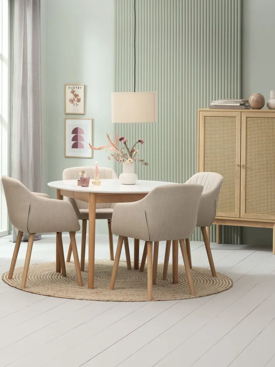 MARSTRANDTable MARSTRAND Ø110/110x200 blanc/naturel-JYSK Hot