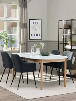 MARSTRANDTable MARSTRAND 100x200/280 blanc/naturel-JYSK Discount