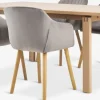 MEJLSKOV + ADSLEVMEJLSKOV L180 table chêne + 4 ADSLEV chaises velours gris-JYSK Best