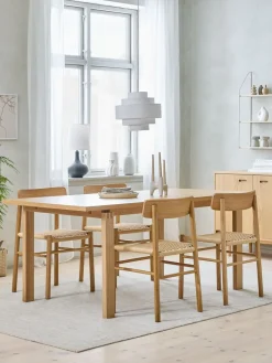 MEJLSKOV + ISLEVMEJLSKOV L180 table + 4 ISLEV s/accou. chêne naturel-JYSK Discount