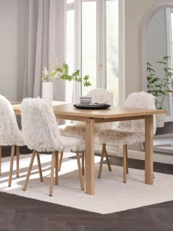 MEJLSKOV + JONSTRUPMEJLSKOV L180 table ch. + 4 JONSTRUP chaises teddy blanc ca.-JYSK