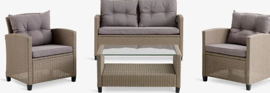 MORAEnsemble lounge MORA 4 personnes naturel-JYSK Online