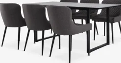 MOSELUND + PEBRINGEMOSELUND L180 table céramique + 4 PEBRINGE chaises gris/noir-JYSK Outlet