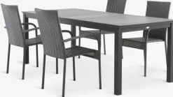 MOSS + GUDHJEMMOSS L214/315 table + 4 GUDHJEM chaises gris-JYSK Hot