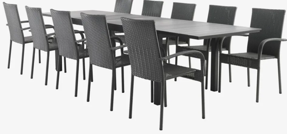 MOSS + GUDHJEMMOSS L214/315 table + 4 GUDHJEM chaises gris-JYSK Hot