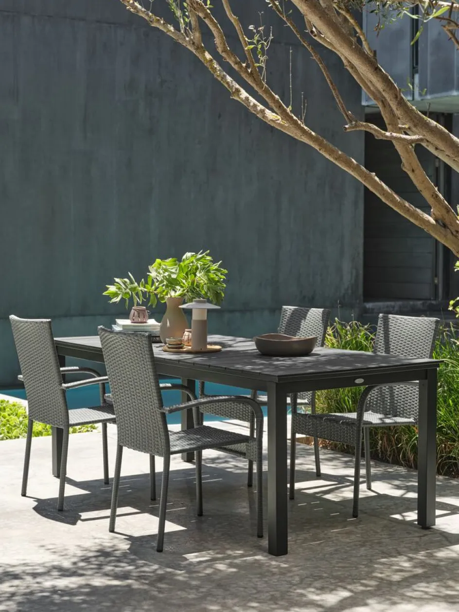 MOSS + GUDHJEMMOSS L214/315 table + 4 GUDHJEM chaises gris-JYSK Hot