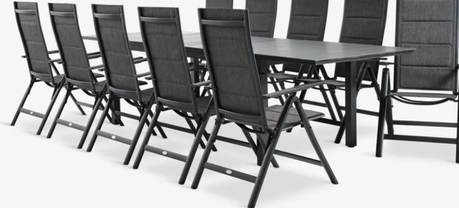 MOSS + MYSENMOSS L214/315 table + 4 MYSEN chaises gris-JUTLANDIA Hot