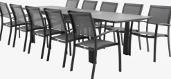 MOSS + STRANDBYMOSS L214/315 table + 4 STRANDBY chaises gris-JUTLANDIA Best