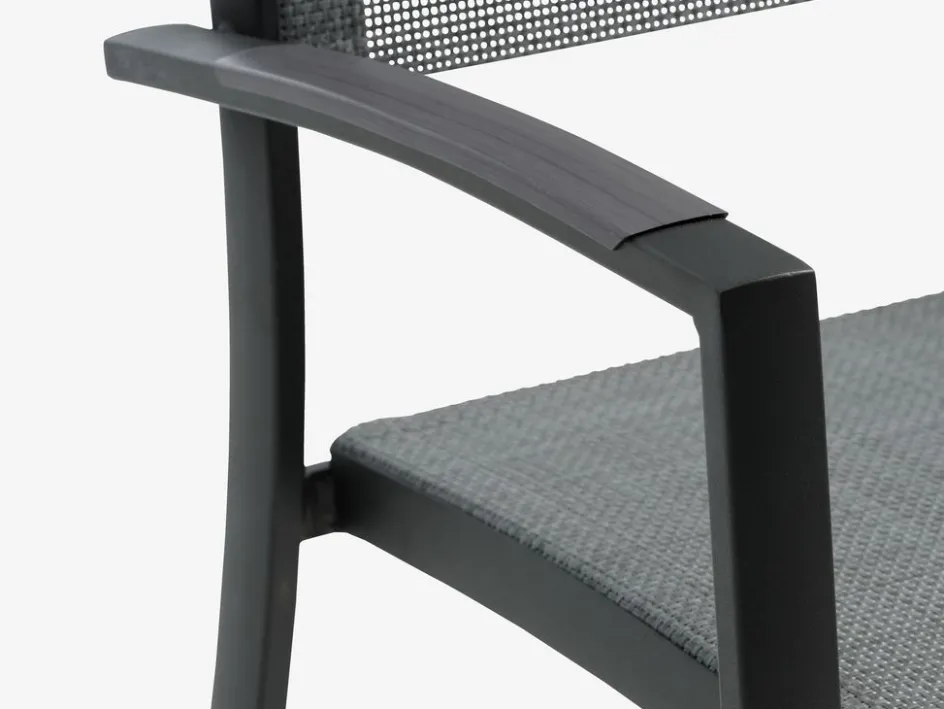 MOSS + STRANDBYMOSS L214/315 table + 4 STRANDBY chaises gris-JUTLANDIA Best