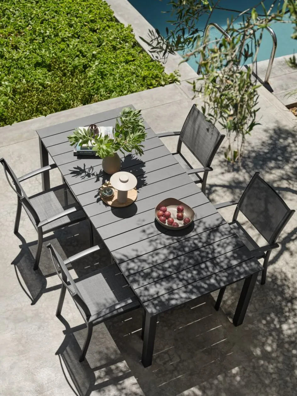 MOSSTable de jardin MOSS l95xL214/315 gris-JUTLANDIA Hot