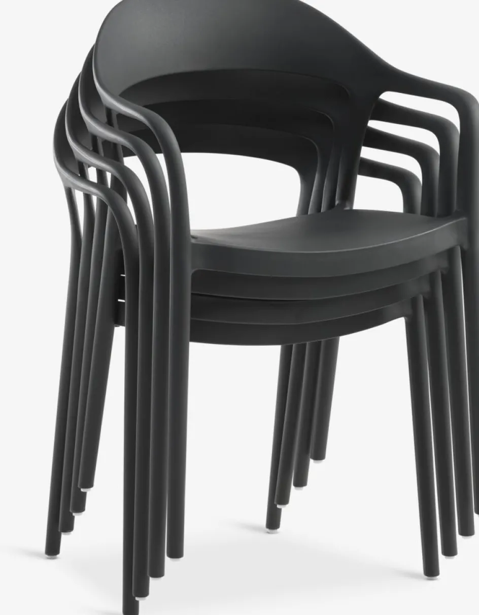 NANNESTADChaise empilable NANNESTAD gris foncé-JYSK