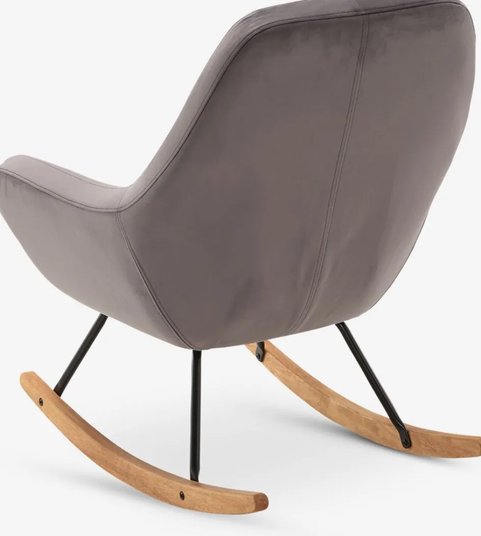 NEBELFauteuil à bascule NEBEL velours gris-JYSK New
