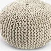 NEBLEPouf NEBLE Ø50 tissu tricoté beige-JYSK Sale