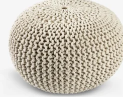 NEBLEPouf NEBLE Ø50 tissu tricoté beige-JYSK Sale