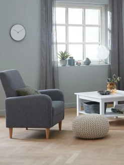 NEBLEPouf NEBLE Ø50 tissu tricoté beige-JYSK Sale