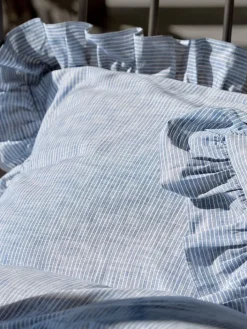 NINNAGoldParure de lit NINNA Fils teints 240x220 bleu-KRONBORG Hot