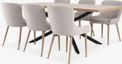 NORTOFT + BELLINGENORTOFT L200 table coloris chêne + 4 BELLINGE chaises sable-JYSK New
