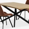 NORTOFT + HYGUMNORTOFT L200 table coloris chêne + 4 HYGUM chaises cognac-JYSK New