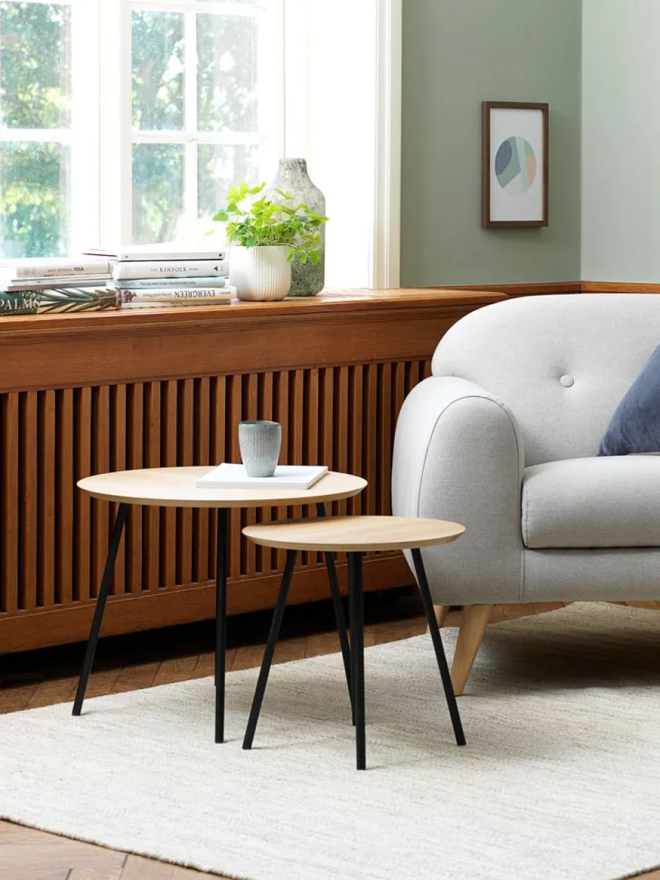 NYBOBout de canapé NYBO Ø40 coloris chêne chaud/noir-JYSK Discount