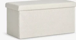 NYSTEDPouf NYSTED 76x38 a/rangement tissu teddy blanc cassé-JYSK