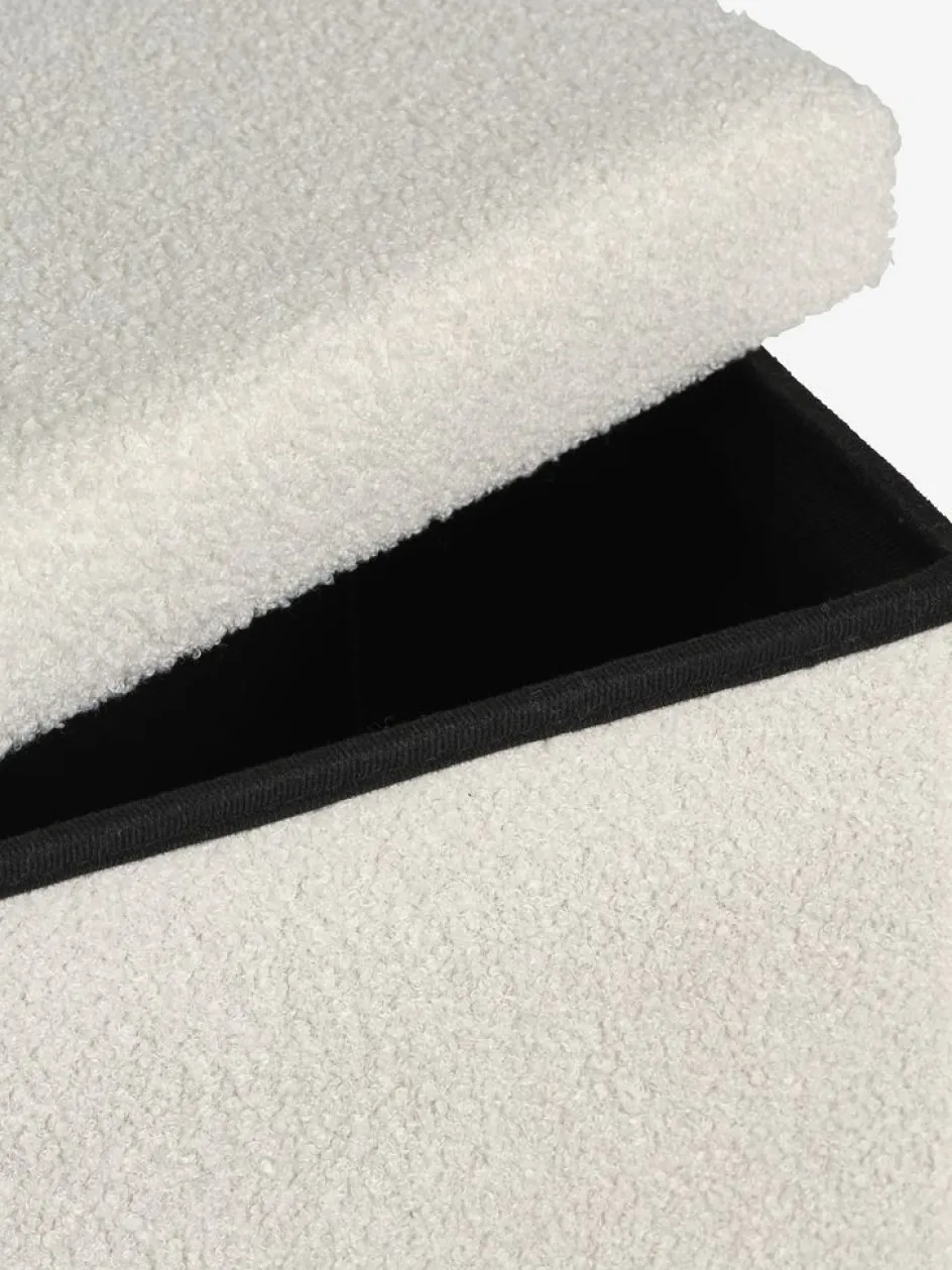 NYSTEDPouf NYSTED 76x38 a/rangement tissu teddy blanc cassé-JYSK