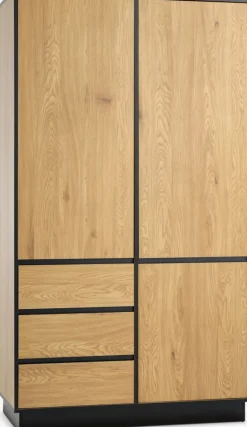 ODENSEArmoire ODENSE 120x210 3 portes 3 tiroirs coloris chêne-JYSK Sale