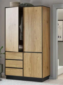 ODENSEArmoire ODENSE 120x210 3 portes 3 tiroirs coloris chêne-JYSK Sale