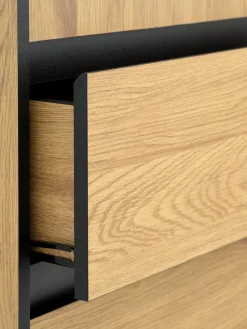 ODENSEArmoire ODENSE 120x210 3 portes 3 tiroirs coloris chêne-JYSK Sale