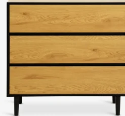 ODENSECommode 3 tiroirs ODENSE coloris chêne chaud/noir-JYSK New