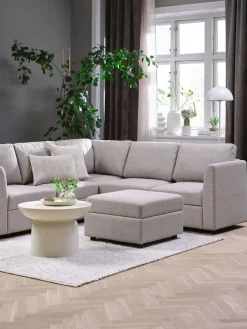 OKSBYCanapé modulable OKSBY 5pers. angle a/rangement tissu sable-JYSK Sale