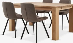 OLDE + MELBYOLDE L160 table chêne naturel + 4 MELBY chaises brun clair-JYSK Hot
