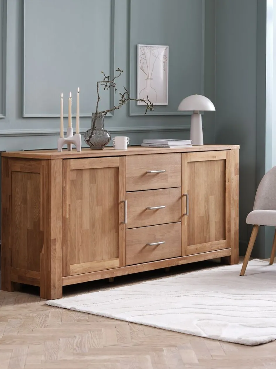 OLDEBuffet OLDE 2 portes 3 tiroirs chêne naturel-Royal Oak Clearance