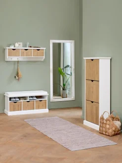 OLDEKROGBanc OLDEKROG 3 tiroirs blanc/coloris chêne naturel-JYSK